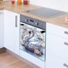 Fun-f707 personalidade cisne nobre cozinha restaurante máquina de fumaça casa embelezamento adesivos decorativos atacado