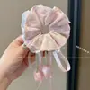 Gomita para el pelo suave y dulce para mujer, scrunchie de malla estilo coreano, liga para coleta baja y moño, accesorio para el cabello de alta gama