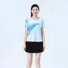 Conjunto de Uniforme de Bádminton para Hombres y Mujeres, Nuevo Modelo Verano 2026, Transpirable de Secado Rápido, Ropa Deportiva de Manga Corta para Competición y Entrenamiento, Estampado