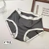 Falda Xiaolan R012 tiro medio algodón con rosca sin costuras ropa interior femenina japonesa simple color contrastante cómoda transpirable bragas de chica