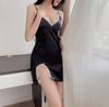 Lingerie Sexy Personalizada, Vestido Sexy com Suspensórios, Renda Sem Costas Pura Luxúria, Conjunto Camisola Fofa, Roupa Sexy para Casa