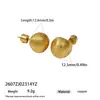 Pendientes Redondos Pequeños Antiguos Cepillados Chapados en Oro, Pendientes Minimalistas de Lujo Ligero Versátiles de Estilo Básico con Cierre de Plata para Mujer, Pendientes Cepillados