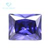 Venta al por mayor de fábrica 5A Rectangular Tan Sang Azul Circonita Piedra Desnuda Punto Sintético Ángulo Recto Inferior Derecho Coche Tan Sang Lan Hao Piedra CZ