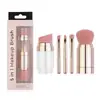 Set de brochas de maquillaje de 5 piezas para viajes transfronterizos, brocha para polvo suelto 5 en 1 desmontable, brocha para sombras de ojos, borla de maquillaje, herramienta de esponja de belleza