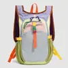 Bolsa de viaje de corta distancia con bloques de color transfronterizos, combinación de colores de alto valor, bolsa de equipaje, plegable, ligera, moderna, genial, mochila casual, deportes