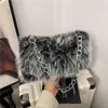 Bolso de Felpa Nuevo Estilo Transfronterizo para Mujer, Bolso de Hombro Versátil a la Moda, Bolso de Mano con Cadena Tendencia, Bolso de Noche para Commuter