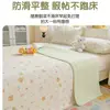 Funda de Cama Acolchada de Algodón Puro Dibujos Animados Juego de Tres Piezas, Sábana de Tatami Antideslizante Engrosada de Algodón Puro, Pieza Individual para Dormitorio, Adecuada para Todas las Estaciones