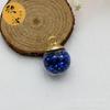 Reflectante Pequeño Redondo Polvo Bola de Cristal Redonda de 16 mm Accesorio de Joyería DIY Colgante Único Colgante Amarillo Sueño Goma para el Cabello
