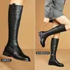 Botas Largas para Mujer, Nuevas Botas de Cuero para Mujer Otoño 2025, Botas hasta la Rodilla Versátiles y a la Moda, Botas de Equitación de Cintura Alta Adelgazantes, Botas Individuales