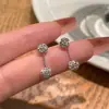 Moda 2023 nova argola de orelha com pino de prata 925, brinco de tarraxa bola de diamante, design de nicho feminino, brincos de alta qualidade atacado