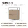 Mueble lateral modular de acero inoxidable vintage color crema, armario de almacenamiento minimalista, cómoda para la entrada