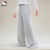 Pantalones de Chándal Anchos Nuevos para Niña Primavera 2026, Ropa para Niños Talla Mediana y Grande, Pantalones con Diseño de Empalme de Cinta de Encaje Lateral Venta al por Mayor