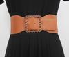 Vestido rosa con cinturón rosa cintura elástica faja femenina moderno combinable para todo accesorios de falda cinturón ancho