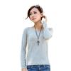 Camiseta de otoño de talla grande para mujer, estilo coreano, holgada, adelgazante, con base modal, color verde, con hojas, amor verdadero, cómoda, ajustada, de manga larga.