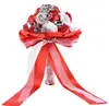 Elia casamento suprimentos de casamento fonte AliExpress Flor de Rosa Bud dobrada à mão liga flor para noiva segurar uma