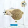 Juguete de bola de sisal para chinchillas para rascar, morder, girar y aliviar el aburrimiento; bola para afilar garras para conejos, cobayas y otras mascotas pequeñas; juguete de auto-entretenimiento