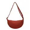 Bolsa Tiracolo Leve de Nylon em Forma de Meia-Lua, Alça Ajustável Transversal para Ombro com Fechamento em Zíper, Bolsa Hobo Casual para Mulheres Homens Roupa Diária Viagem