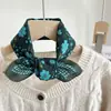 Pañuelo Cuadrado Pequeño de Algodón y Lino Floral Delgado para Primavera y Verano para Mujer, Pañuelo de Seda Estampado Versátil, Pañuelo Decorativo Multifuncional para la Cabeza y Lazo para el Cabello