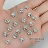 Mini Pequena Pilha Bola de Diamante Joias para Nail Art Quadrado Gordo Coração Torto Coração de Pêssego Pilha Branca Diamante Laço Brilhante