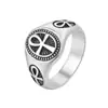 R1428 Joyería de Comercio Exterior al por Mayor Personalidad Europea y Americana Retro Anubis Cruz Anillo de Acero de Titanio para Hombre