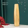 Vaso Dourado de Cerâmica Europeia, Artesanato Galvanizado, Enfeites de Decoração para Sala de Estar, Fosco, Simples e Moderno, Pode Conter Água