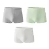 Venta al por mayor de Ropa Interior para Hombre Huajielong de Seda Helada de Color Sólido con Textura, Calzoncillos tipo Bóxer para Hombre de Cintura Media Talla Grande Transpirables, Disponibles para Dropshipping