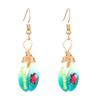 Pendientes Anillo Collar Cruzados Europeos y Americanos de Estrella de Mar Espiral Traje Estilo Ins Sentido Avanzado Joyería Estilo Vacaciones Oceánicas