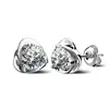Pendientes de Plata de Ley 925 Rojo Granada Pendientes Coreanos en Forma de Corazón Fabricante Mayorista