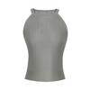 Nuevo Vestido Largo Elegante de Estilo Veraniego, Favorecedor de la Figura, Top sin Mangas de Punto de Lyocell con Cuello Halter para Mujer, Delgado Estilo Veraniego