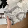 Estilo Coreano Outono/Inverno Vento Ins Veludo Quente Núcleo Escovado Estampado Roupa Íntima Feminina Calcinha Triângulo Estampa de Cereja Feminina 10A Modal Antibacteriano na Virilha