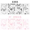 Adesivos de tatuagem de borboleta exclusivos que mudam de cor na fronteira, adesivos de tatuagem temporários realistas preto para rosa estilo ins frescos, personalizáveis