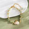 Pulseiras de Jade Hetian Encaixáveis Atacado para Mulheres, Simples Vintage Nicho High-End Pulseiras de Amizade Presente de Aniversário para Camadas