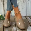 Sapatos casuais confortáveis plus size para comércio exterior, novo outono de 2026, sapatos slip-on planos florais de comércio exterior, sapatos preguiçosos para mulheres