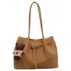 Bolso de color liso para el día a día para otoño de 2026, con un diseño texturizado y plisado, bolso de axila estilo coreano, gran capacidad, elegante, con estilo y moderno bolso de hombro para mujer