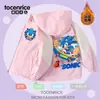 Chaqueta Cortavientos a Cuadros para Niños con Diseño de Personaje Soundwave, para Otoño e Invierno, Forro Polar, Engrosada, Cortavientos y Resistente al Frío