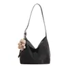Bolsa de Bowling Estilo Coreano Estilo Preguiçoso para Mulheres Outono e Inverno 2025 Nova Bolsa de Ombro Casual Retrô Bolsa Transversal de Grande Capacidade