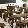 Mesa Guoxue de Madera Maciza Mesa Qin Qi Shu Hua Caligrafía Clase de Entrenamiento Pincel de Escritura Caracteres de Práctica Mesa de Montura Estilo Antiguo Chino Mesa Guoxue