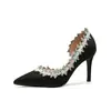 8001A Hermosa Flor Lateral Vacío Elegantes Tacones Altos Lolita con Falda Zapatos Elegantes Verano Nuevo