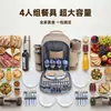 Bolsa de Hielo para Exteriores con Cubiertos, Bolsa de Picnic, Bolsa de Hielo Aislada para Senderismo y Pesca con Bolsa para Vino, Mantel Individual, Mochila de Picnic