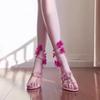 Hermosas Sandalias Romanas Enroscadas con Forma de Serpiente de Pedrería 2026 Nuevos Tacones Altos de Fiesta Estilo Hada con Encaje y Flores Adornados con Diamantes
