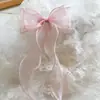 Acessórios para cabelo rabo de cavalo elegante grampo de cabelo bola laço longo de fita para meninas grampo de cabelo princesa acessórios para cabelo
