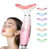 Dispositivo Multifuncional de Belleza para el Cuello, Masajeador de Cuello con Luz de Colores, Dispositivo de Tratamiento de Arrugas Faciales, Dispositivo de Introducción Facial, Dispositivo de Belleza Frío y Caliente