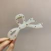Pinza de Tiburón con Lunares Franceses Simple Pinza para el Pelo Estilo Coreano de Gama Alta Pinza para el Pelo de Disco para la Parte Trasera de la Cabeza Pinza Grande para el Pelo
