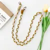 Cadena Creativa Tejida a Mano para Teléfono, Estilo Largo, Se Puede Llevar Cruzada, Cordón Simple y Duradero, Accesorio de Llavero de Moda