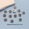 Plata antigua plata Xizang aleación de industria pesada toroide hecho a mano accesorios con cuentas material capullo de flor diy pulsera soporte de cuentas espaciador