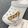 Acessórios para Sandálias Crocs, Pingentes de Corrente com Pedras Preciosas para Sapatos, Decorações DIY de Pérolas para Chinelos, Corrente Destacável com Strass