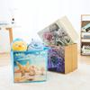 Caja de almacenamiento de tela no tejida de fábrica directa, tela estampada, caja de almacenamiento plegable, caja de almacenamiento para artículos del hogar