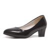 2025 Nuevo Estilo Otoño Punta Puntiaguda Tacón Grueso Boca Baja Dopamina Ropa Exterior Slip-On Elegante Versátil Zapatos Falda