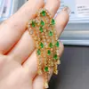 Atacado de Fábrica Brincos de Esmeralda Naturais Mais Vendidos com Cravação em Prata S925, Pedra Principal 3*5, Joias Luxuosas, Venda Direta da Fábrica