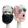 Sombrero Lei Feng de color liso, a prueba de frío, con forro polar y engrosado, al por mayor, sombrero pullover unisex para esquí y ciclismo en exteriores de invierno